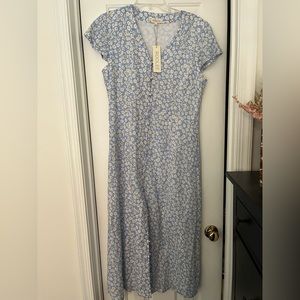 Roolee blue and yellow floral dress